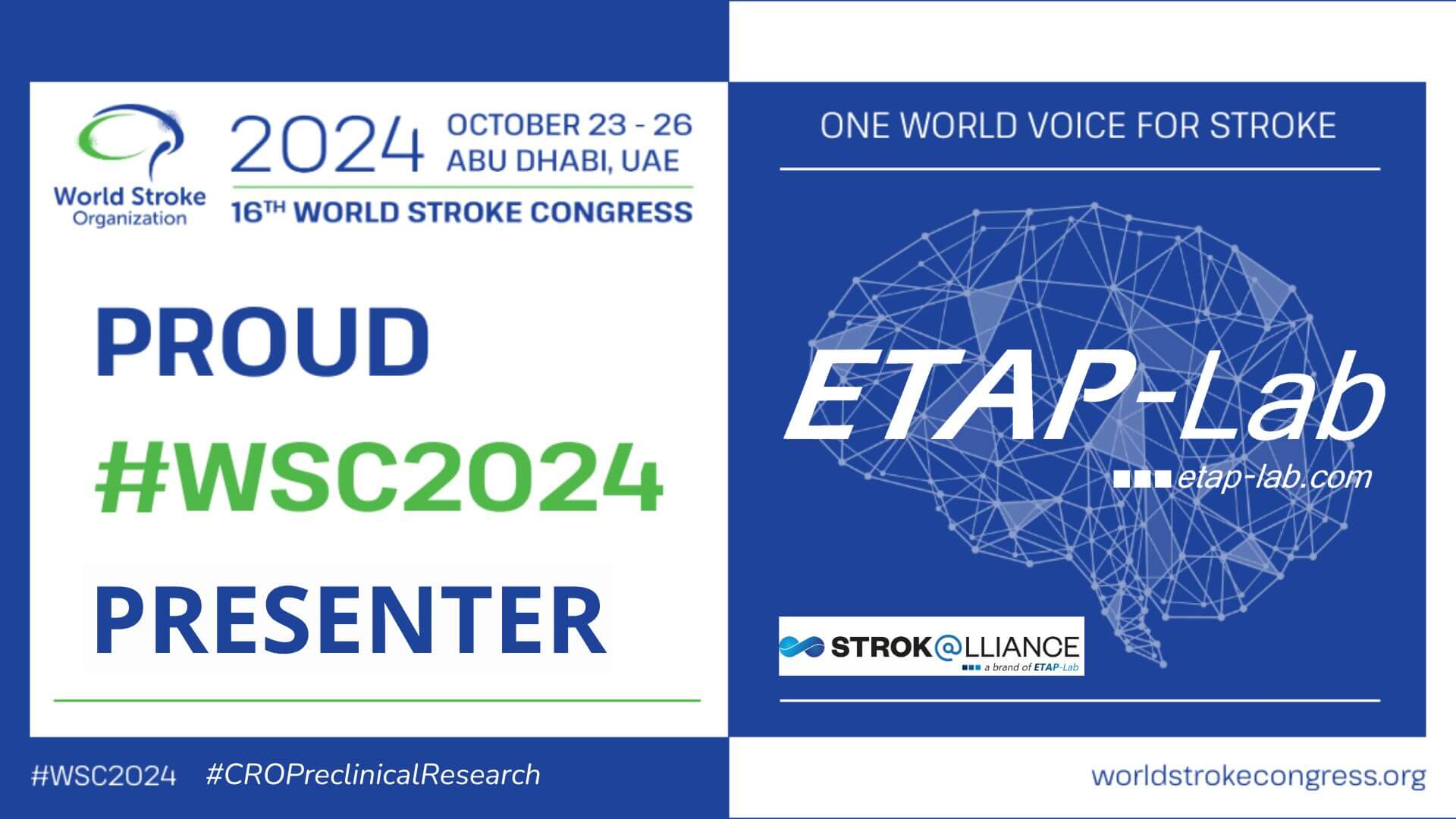 Join us at the 16th World Stroke Congress in Abu Dhabi this October!