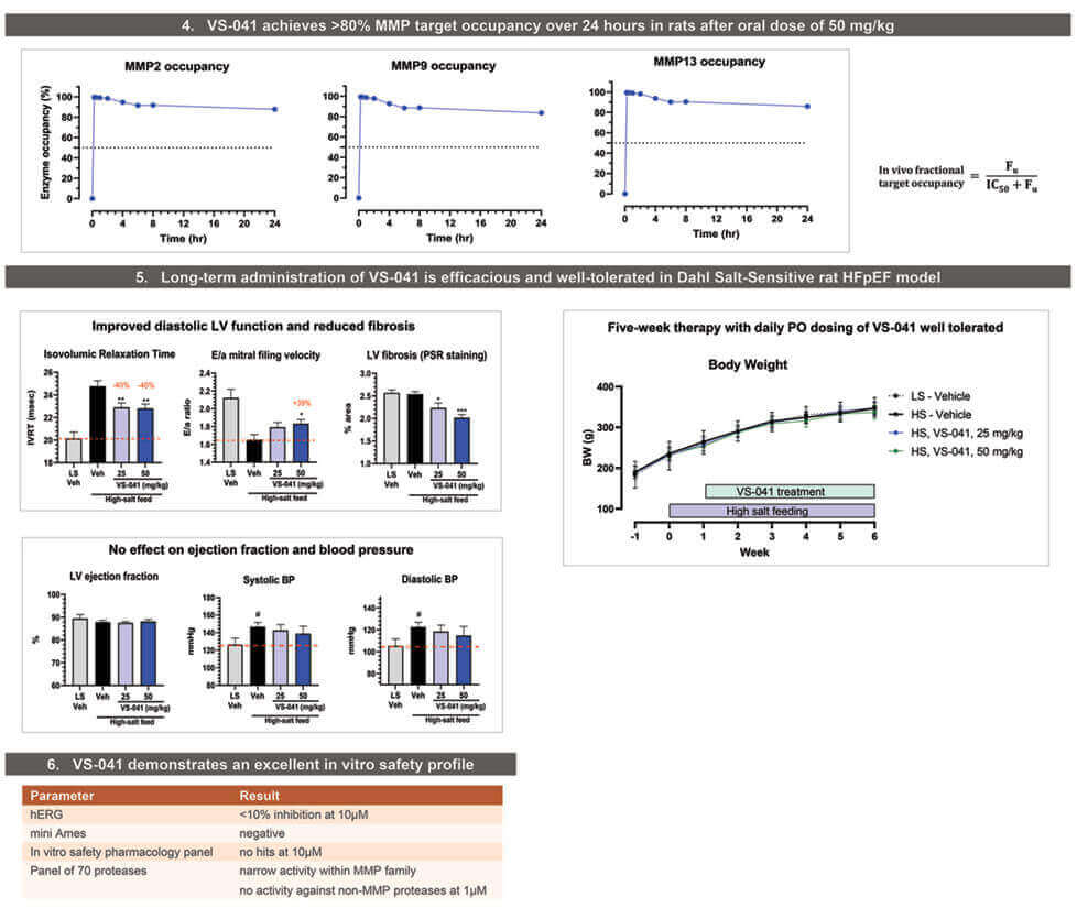 VS-041 achieves >80% MMP target occupancy over 24 hours in rats after oral dose of 50 mg/kg